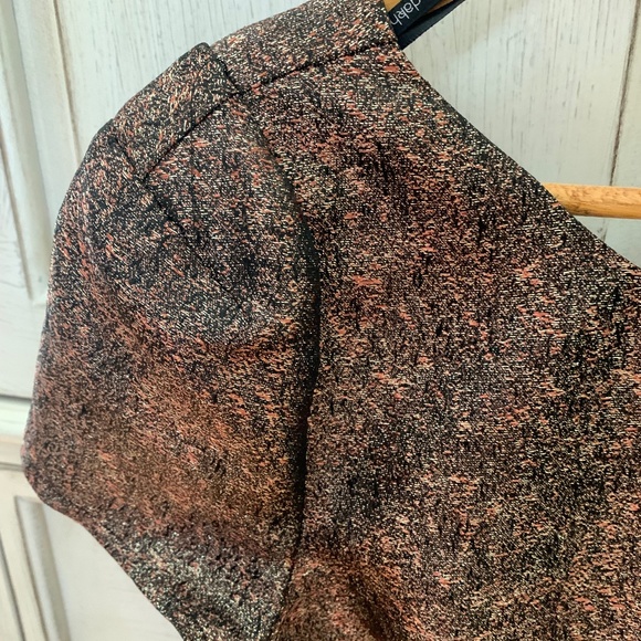 Ladakh Women's Metallic Bronze Short Sleeve Dress - Size 6 - Picture 4 of 5